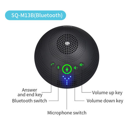 Microfone de conferência profissional SQ-M13B 2.4G Microfone sem fio omnidirecional, captação de 360 graus, áudio de alta definição e redução de ruído