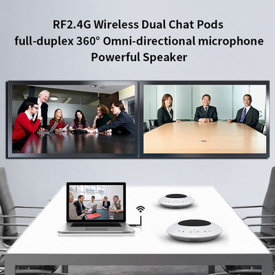 Solução de reuniões de sala de conferências Videoconferência Dual 5.8G Microfone sem fio