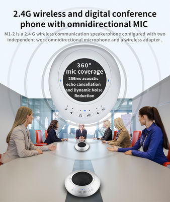 Solução de reuniões de sala de conferências Videoconferência Dual 5.8G Microfone sem fio